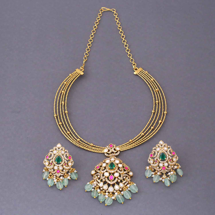 Golden Lucina Hasli Victorian Jewellery Set - New Arrival