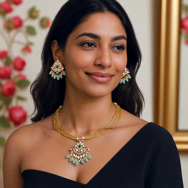 Golden Lucina Hasli Victorian Jewellery Set - New Arrival