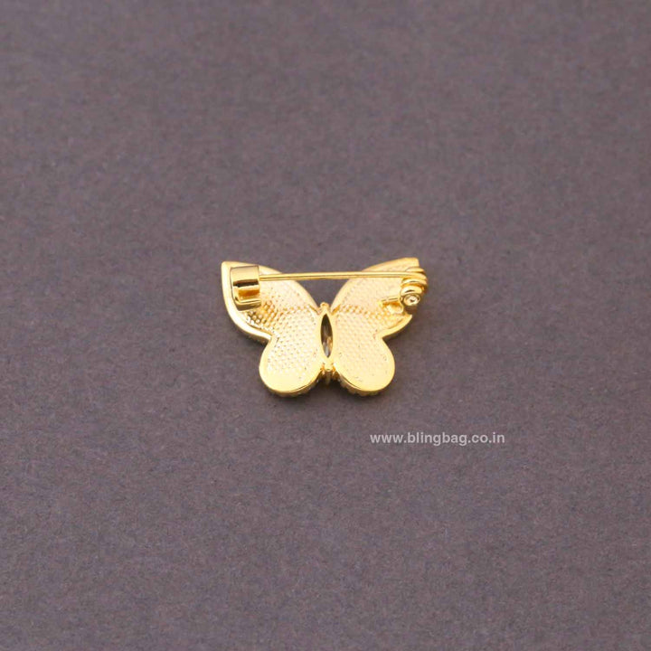Golden Luxe Butterfly Brooch