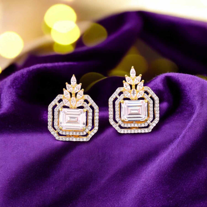 Golden Lyla Zirconia Studs