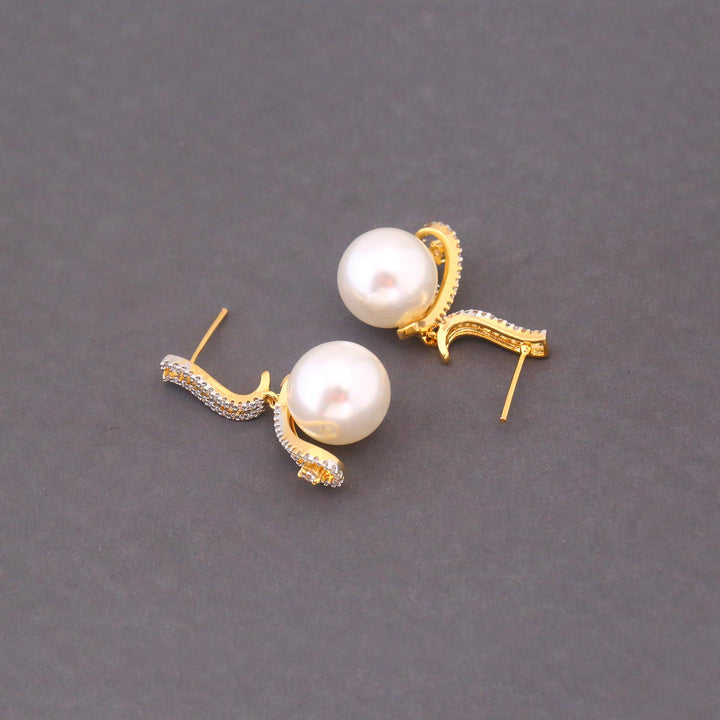 Golden Lyrie Zirconia Studs