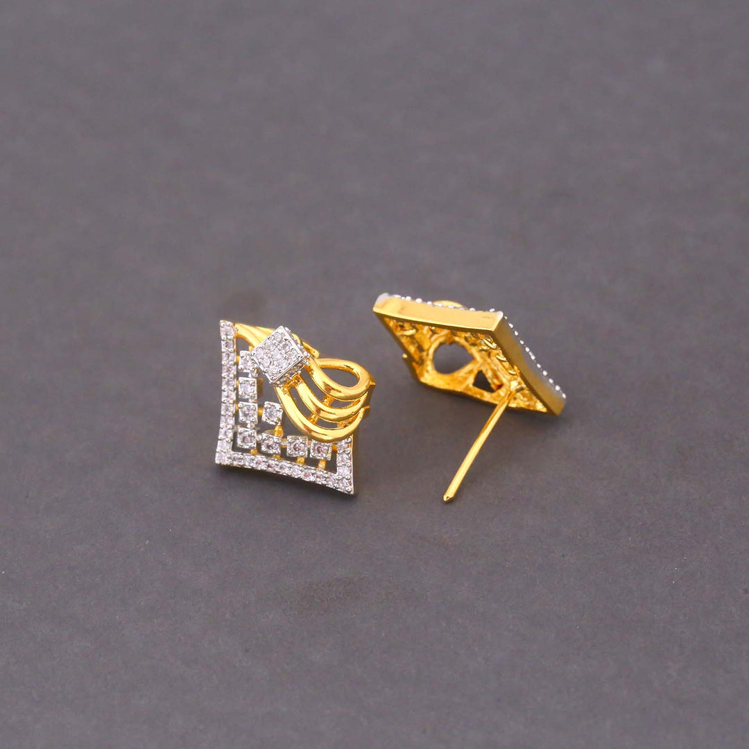 Golden Mabli Zirconia Studs