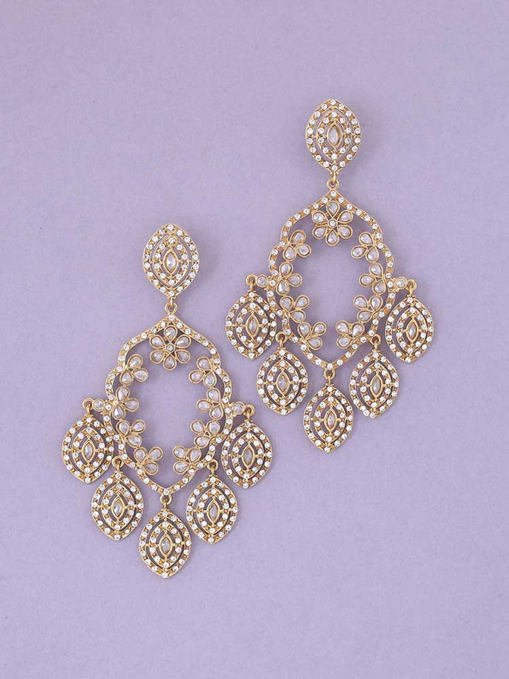 Golden Madhvi Ethnic Danglers