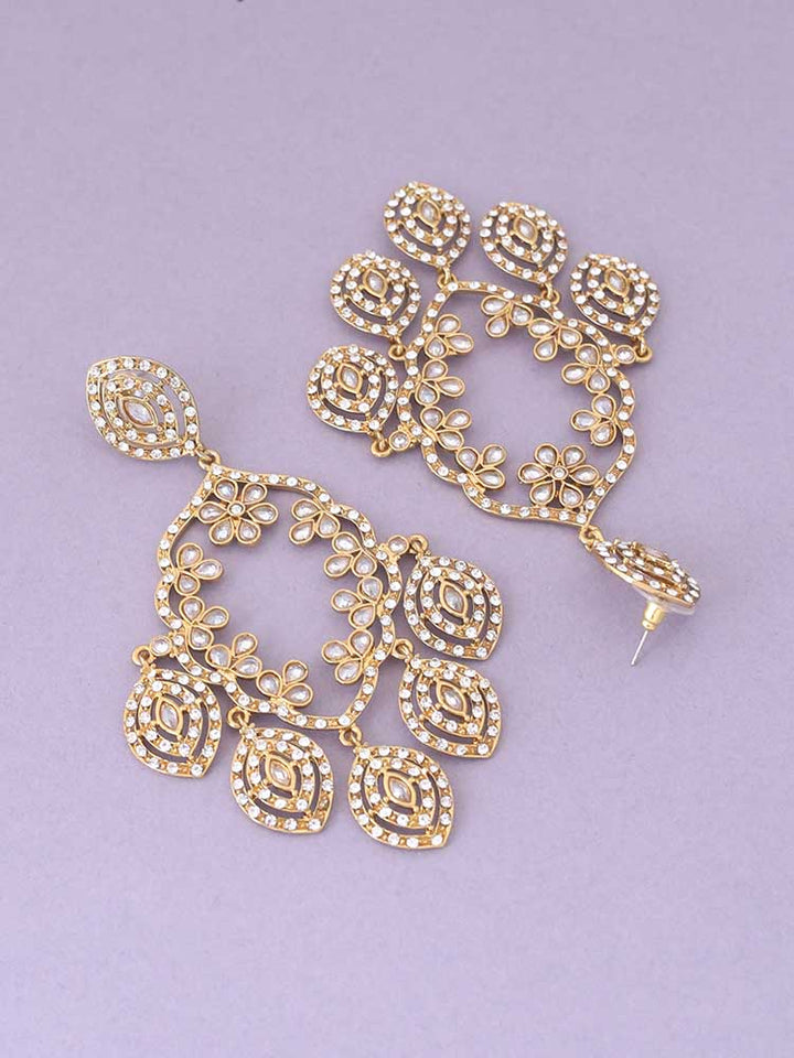 Golden Madhvi Ethnic Danglers