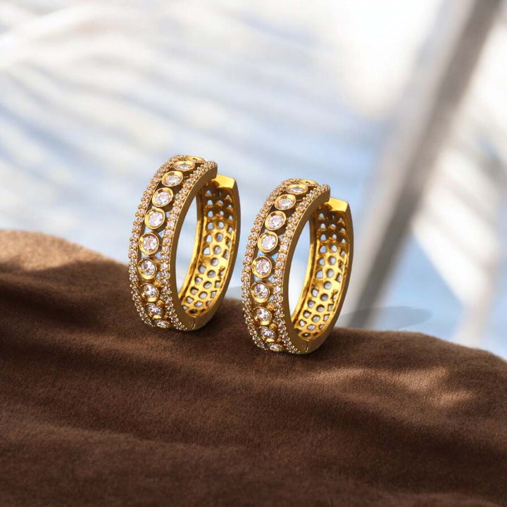 Golden Maeva Zirconia Hoops