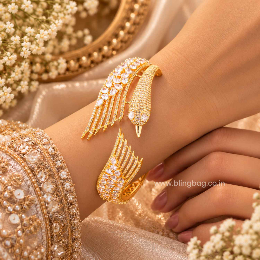 Golden Magnolia Zirconia Bracelet