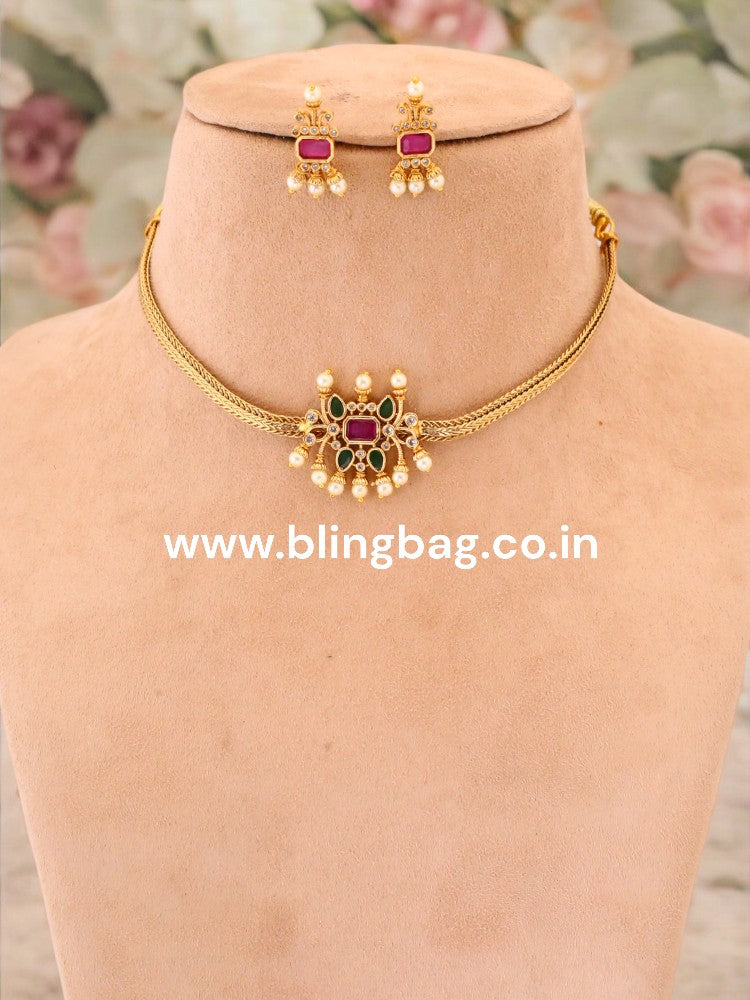 Golden Mahadeva Antique Jewellery Set - New Arrival