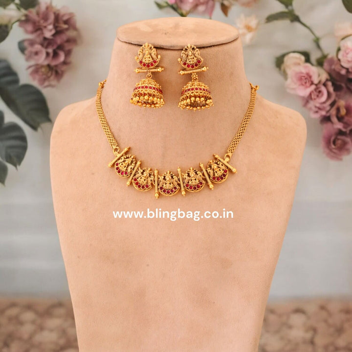 Golden Mahavidya Temple Jewellery Set - New Arrival