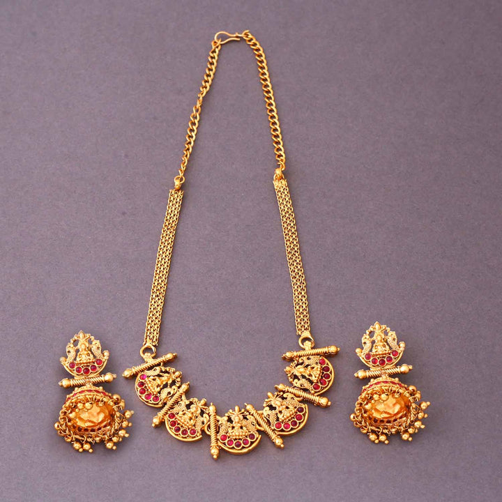 Golden Mahavidya Temple Jewellery Set - New Arrival