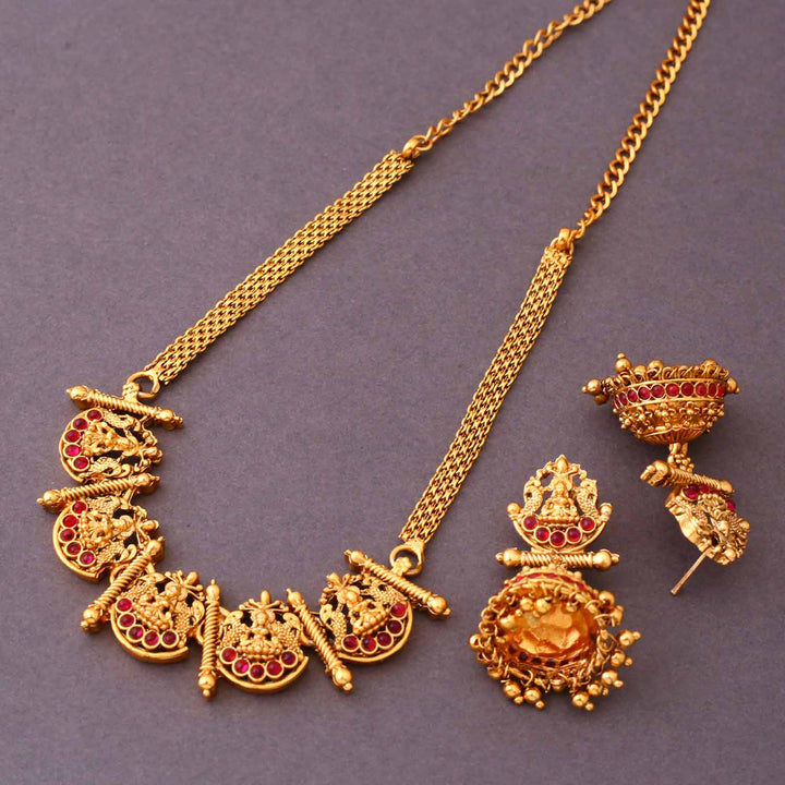 Golden Mahavidya Temple Jewellery Set - New Arrival