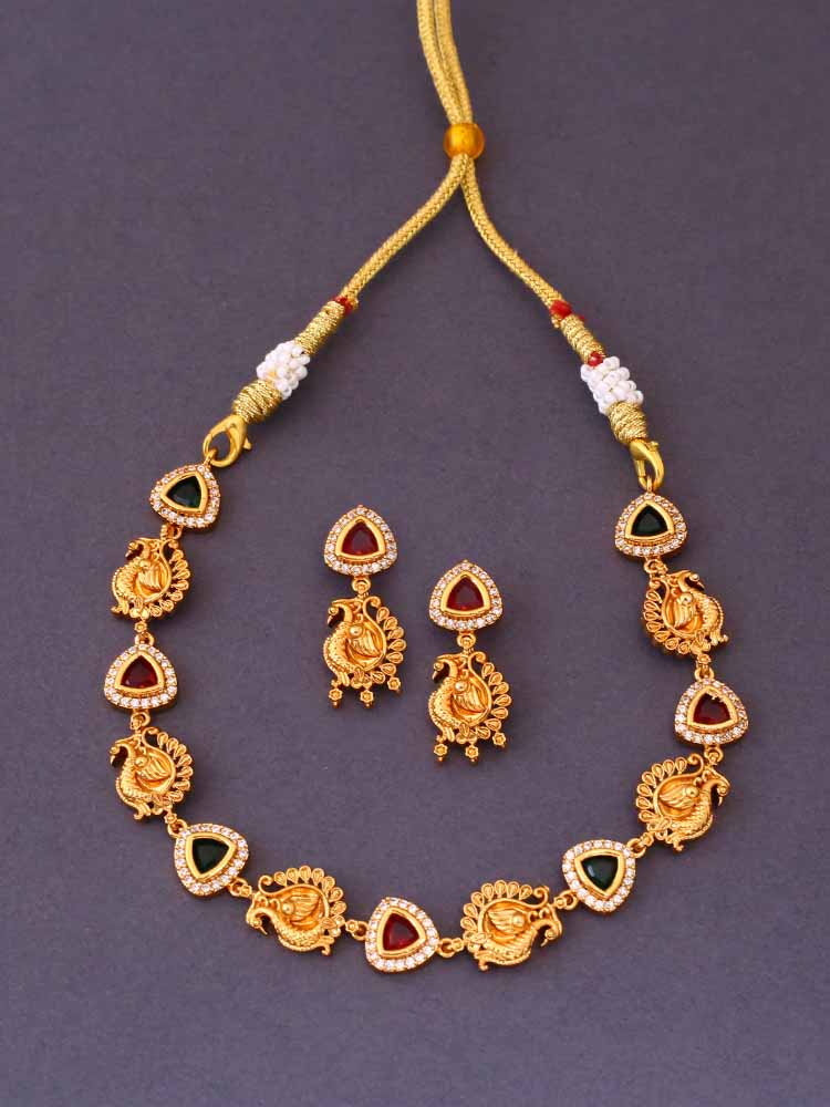 Golden Maheshwara Antique Jewellery Set - New Arrival
