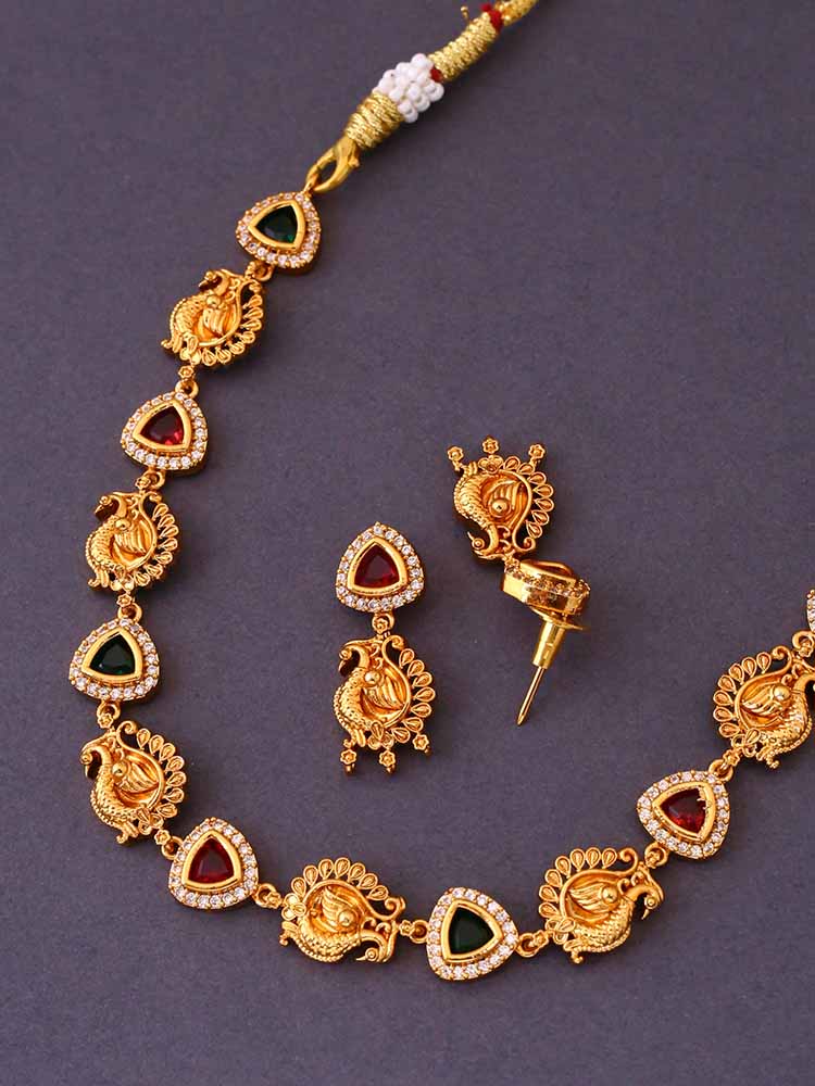 Golden Maheshwara Antique Jewellery Set - New Arrival