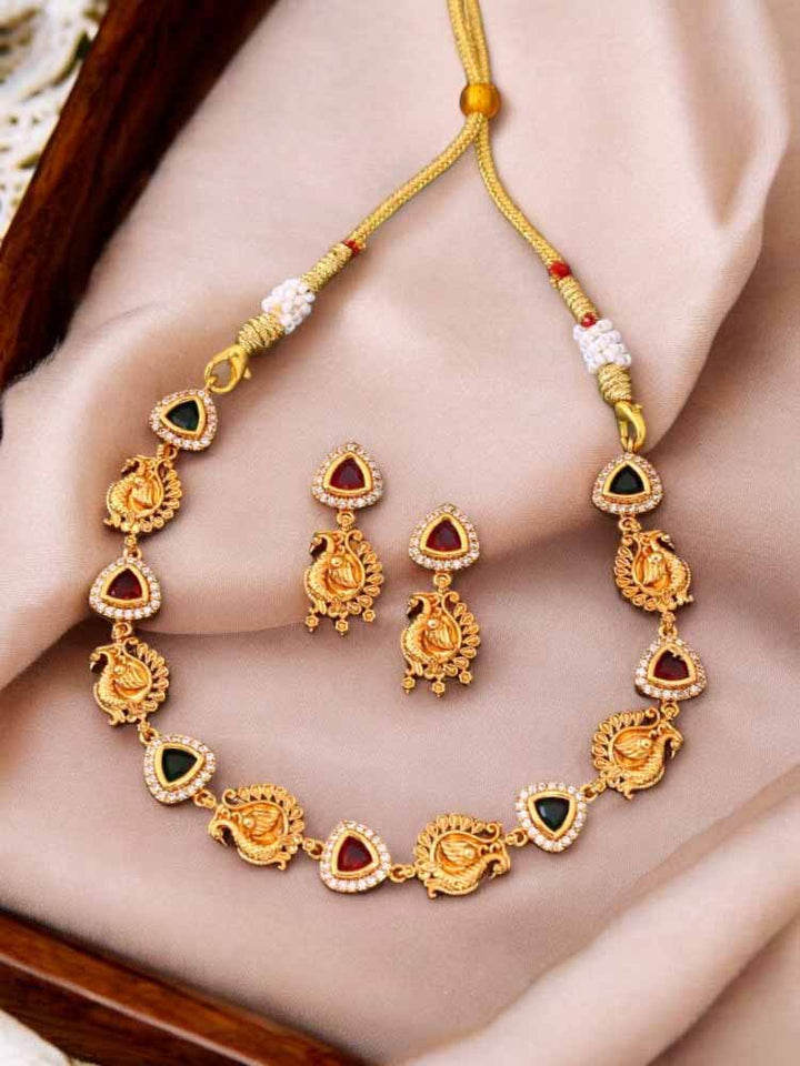 Golden Maheshwara Antique Jewellery Set - New Arrival