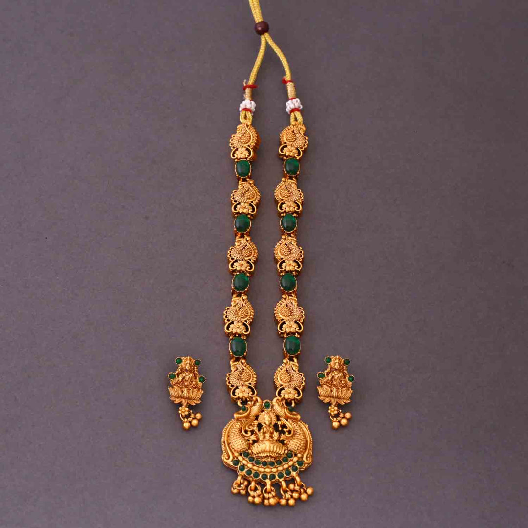 Golden Maheshwari Temple Jewellery Set - New Arrival