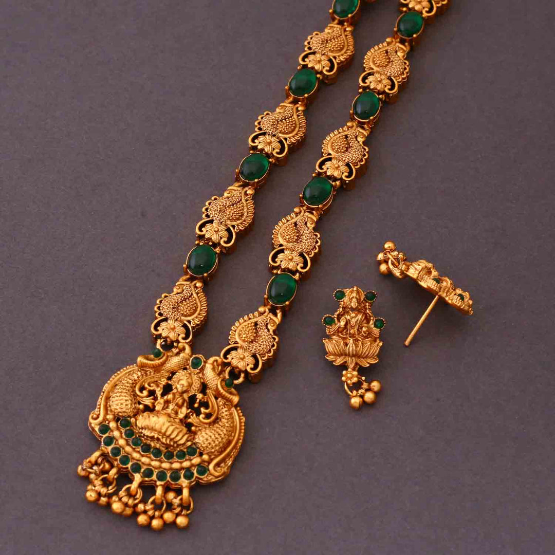 Golden Maheshwari Temple Jewellery Set - New Arrival