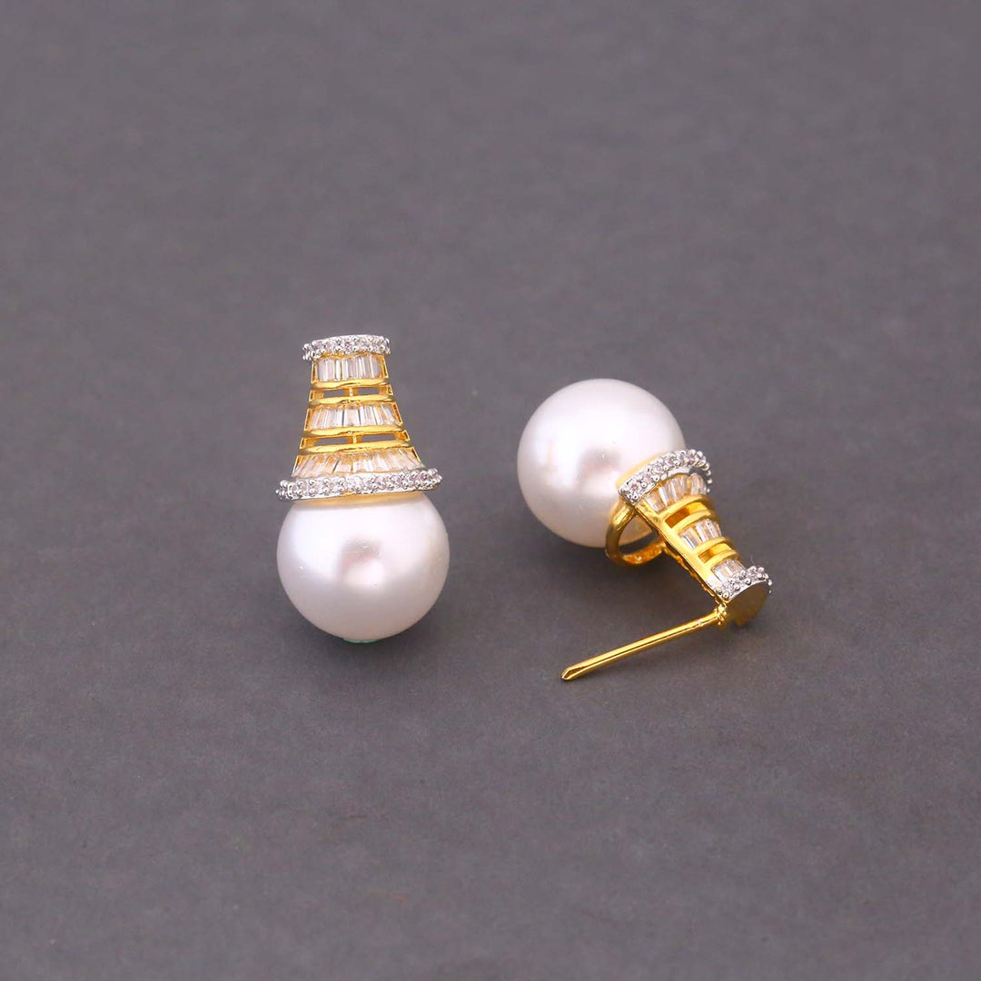 Golden Maisie Zirconia Studs