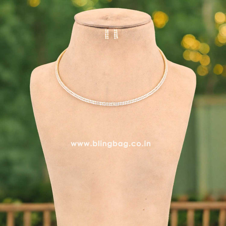 Golden Maisy Hasli Zirconia Jewellery Set