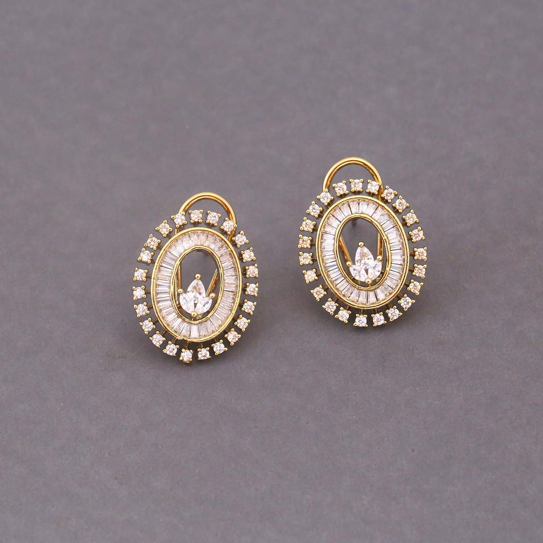 Golden Malace Zirconia Studs
