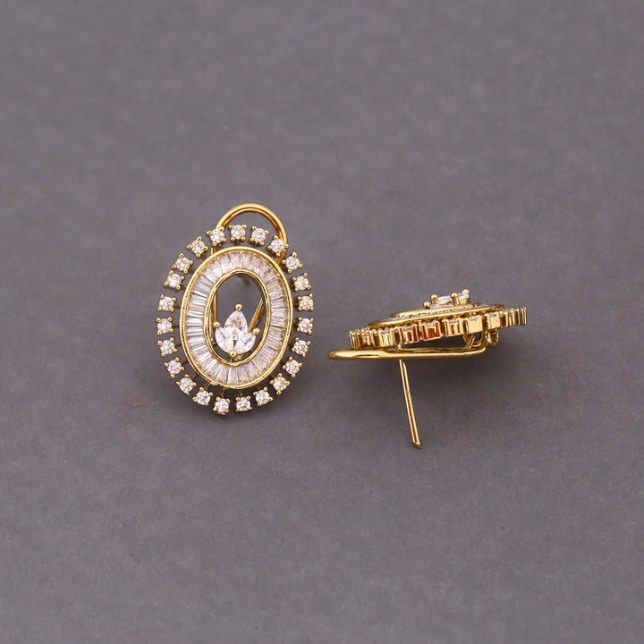 Golden Malace Zirconia Studs