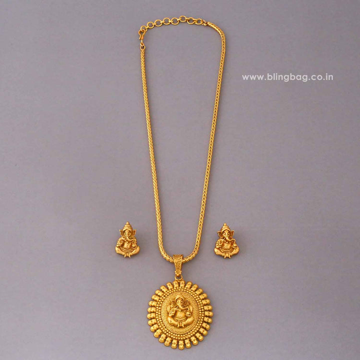 Golden Mangalamurti Temple Jewellery Set - New Arrival
