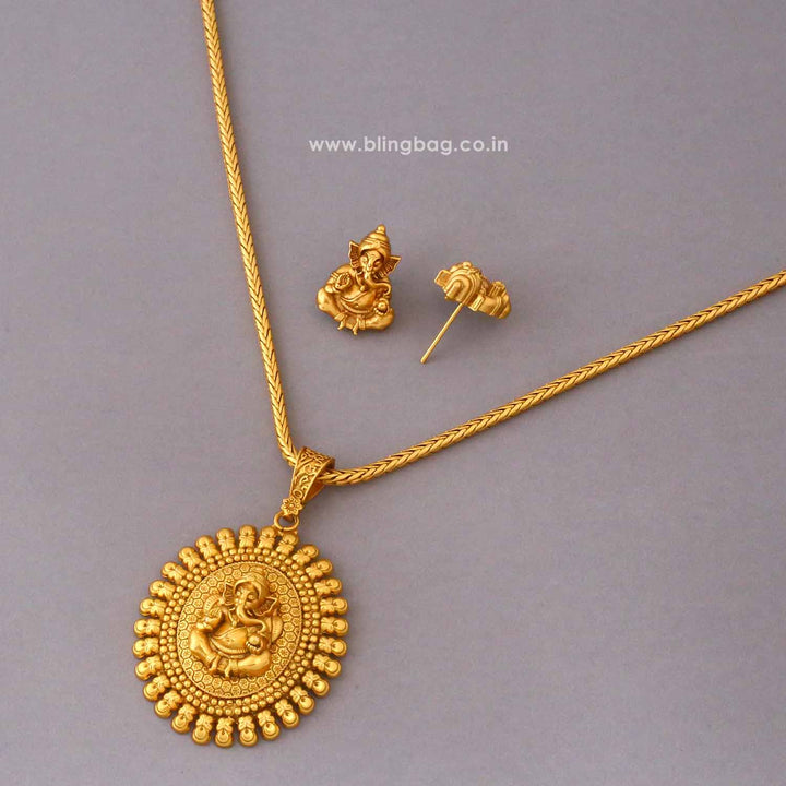 Golden Mangalamurti Temple Jewellery Set - New Arrival