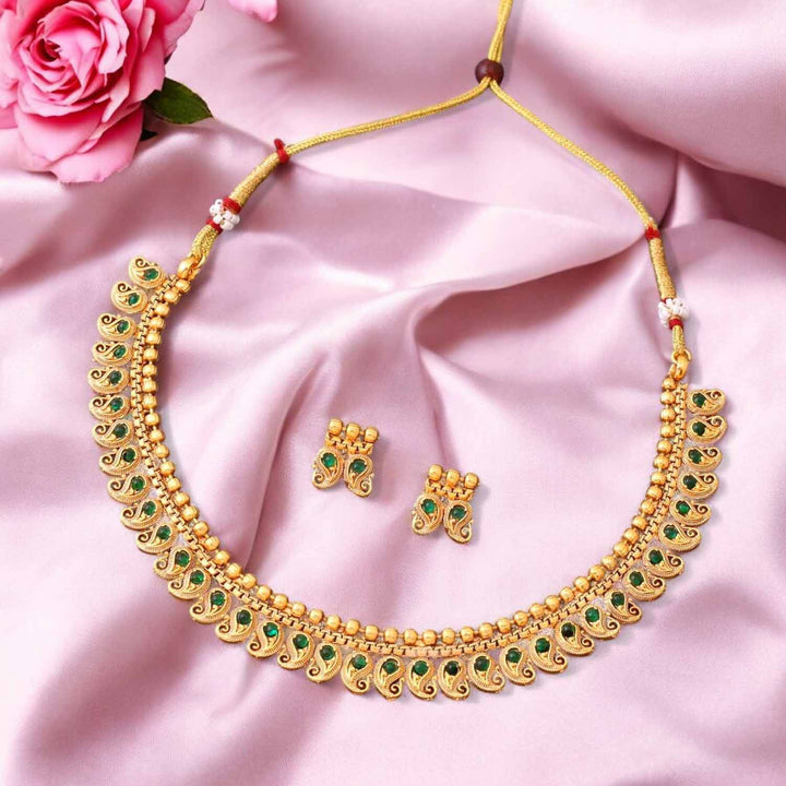 Golden Manjula Antique Jewellery Set - New Arrival