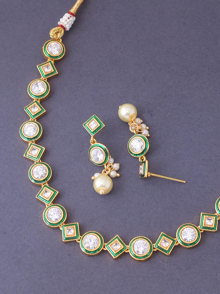 Ivory Mansvi Kundan Jewellery Set