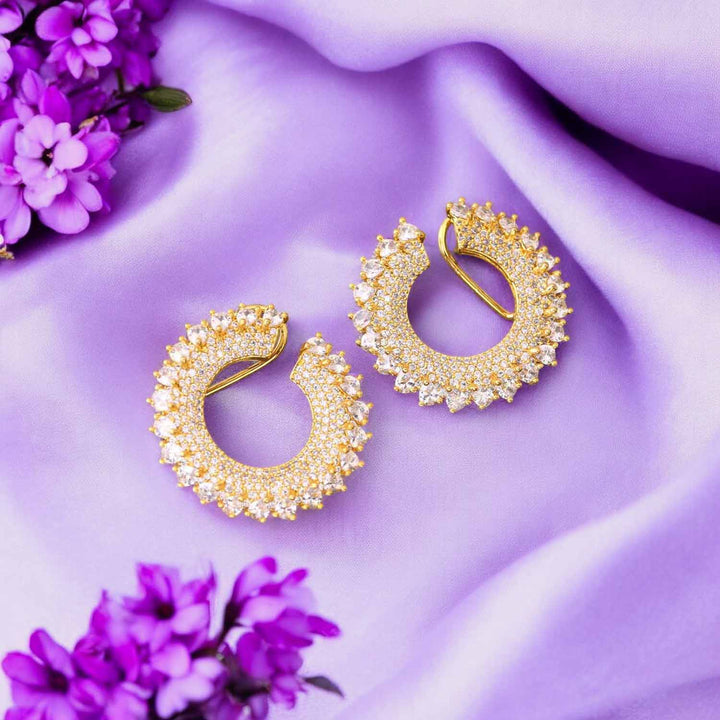 Golden Marette Zirconia Studs