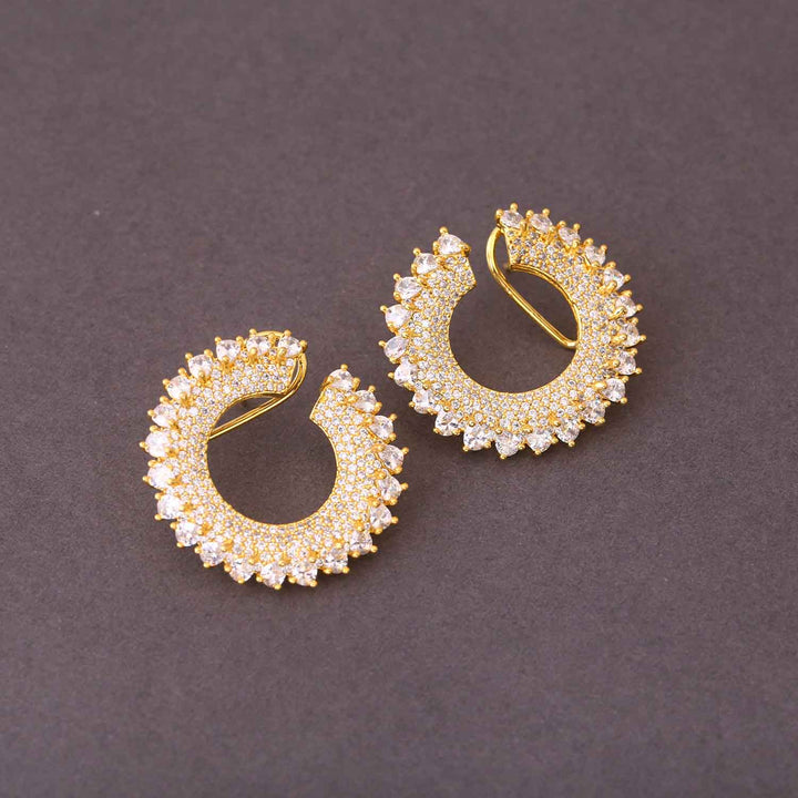 Golden Marette Zirconia Studs
