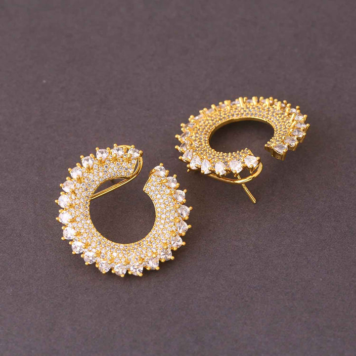 Golden Marette Zirconia Studs