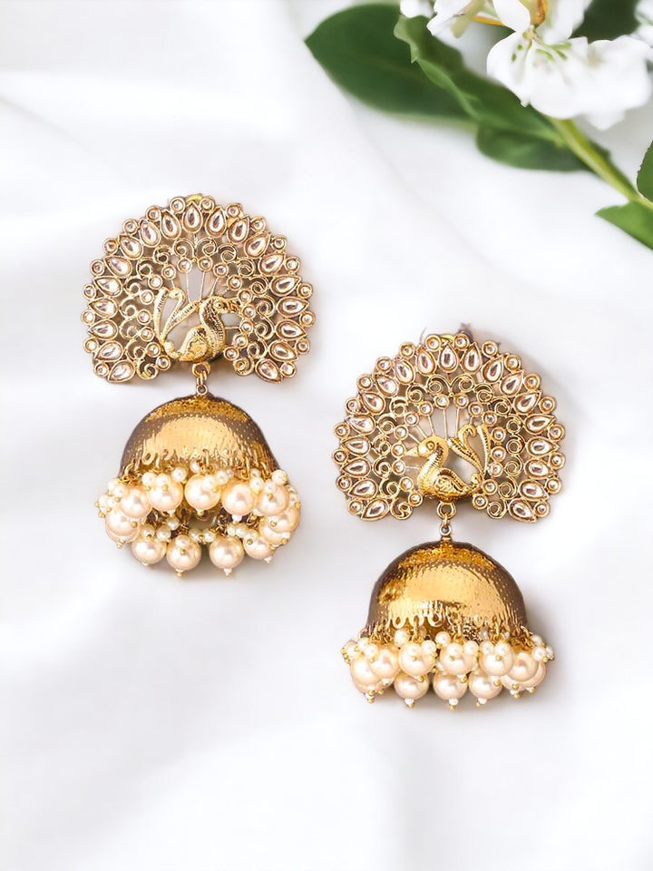 Golden Mayu Ethnic Jhumkis