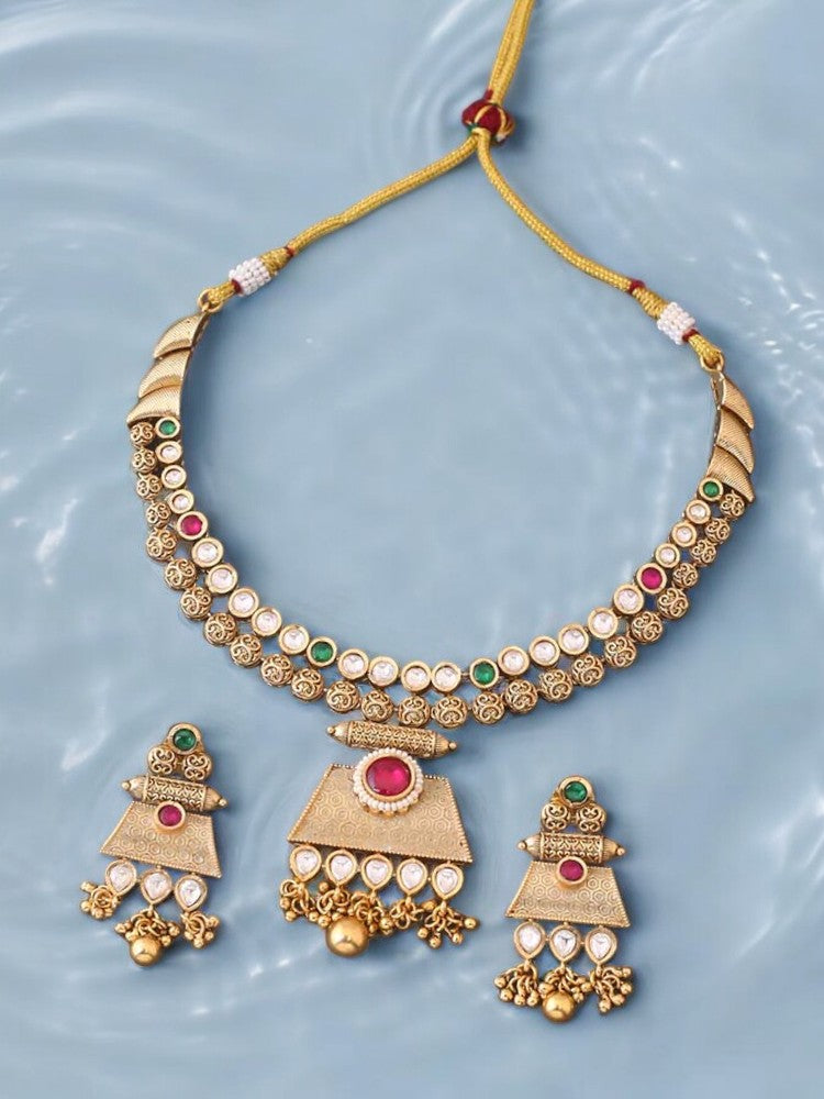 Golden Meenakari Rajwadi Set