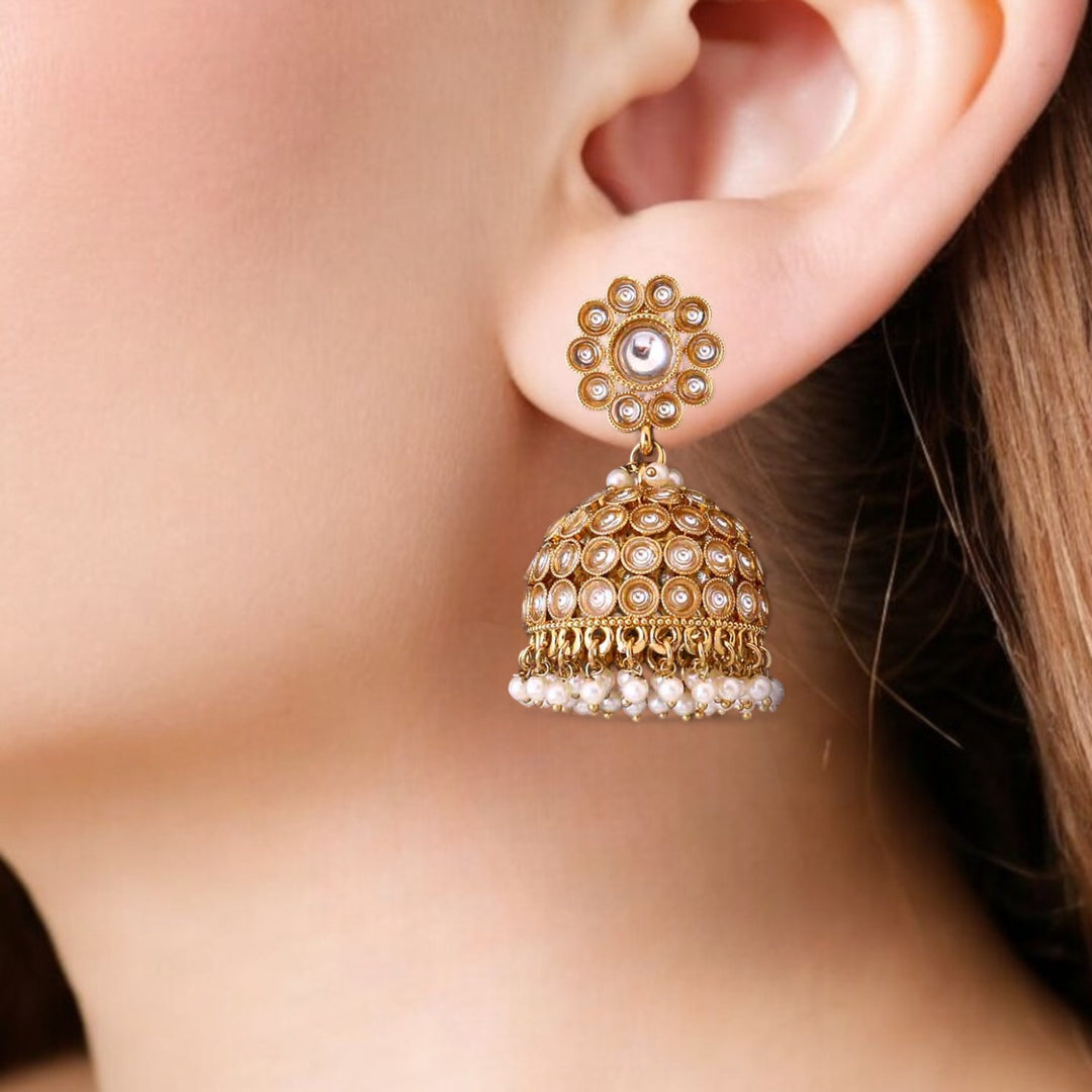 Golden Meher Jhumkis