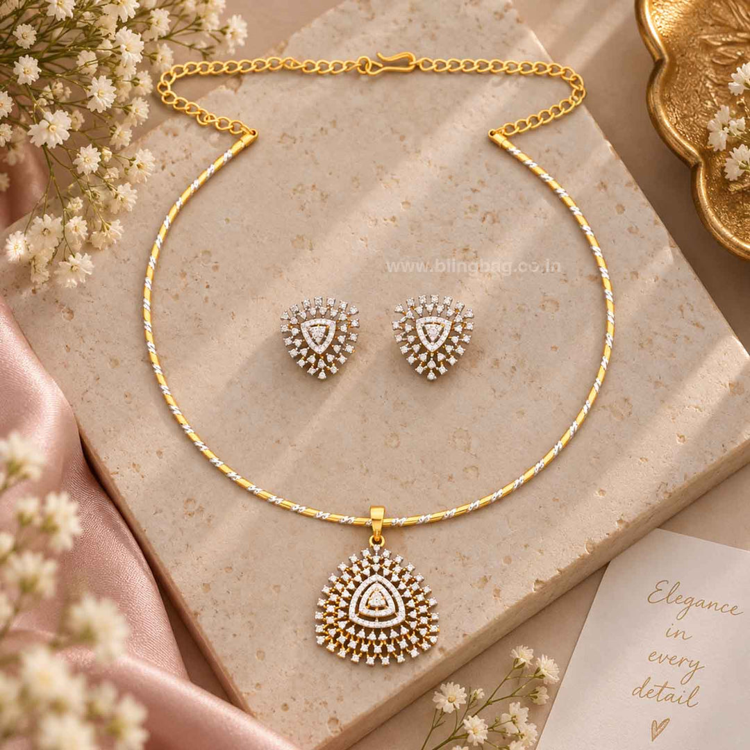 Golden Meher Pendant Set