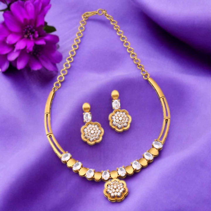 Golden Mehree Hasli Victorian Jewellery Set - New Arrival