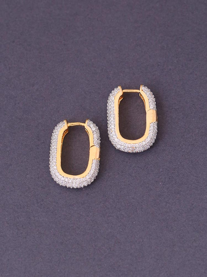 Golden Michelle Zirconia Hoops