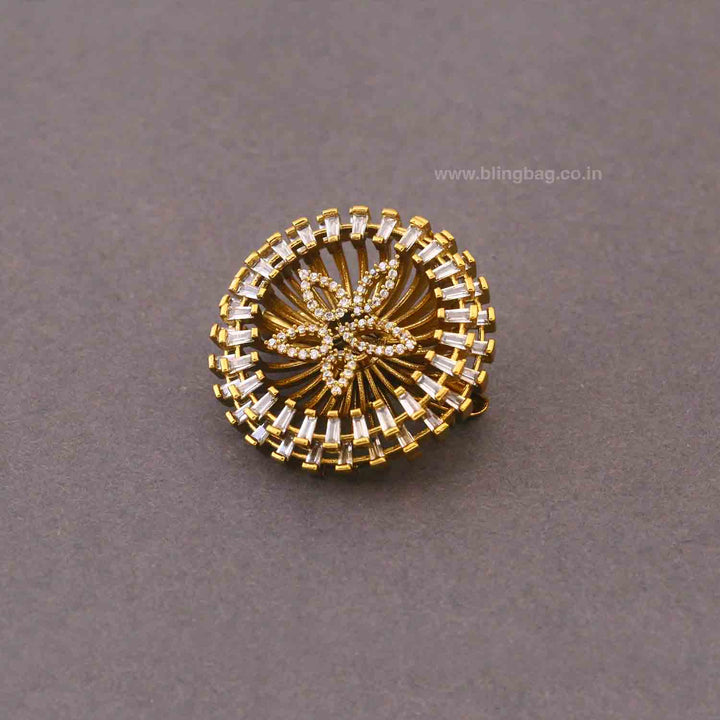 Golden Midnight Sun Brooch