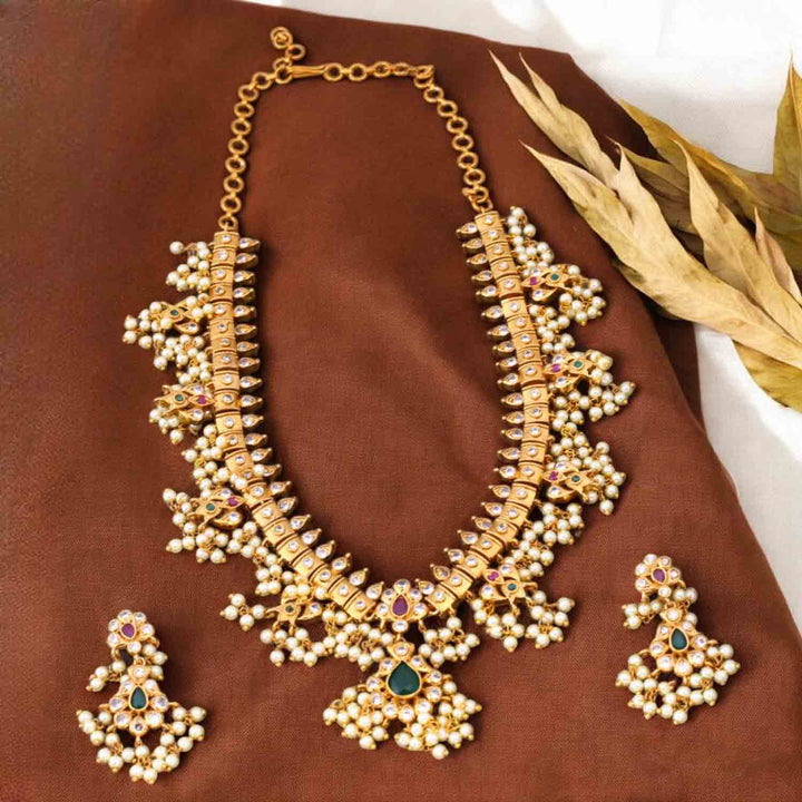 Golden Mini Yansi Antique Jewellery Set