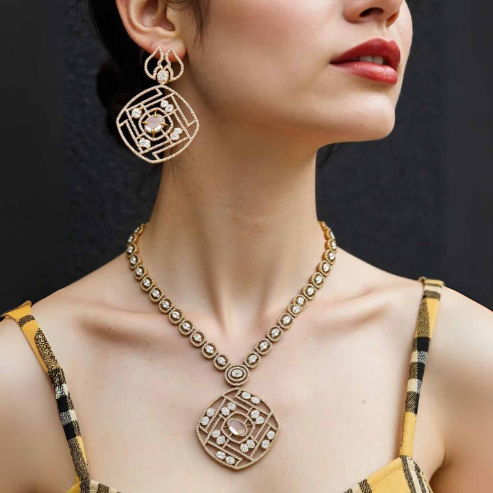 Golden Miraal Victorian Jewellery Set - New Arrival