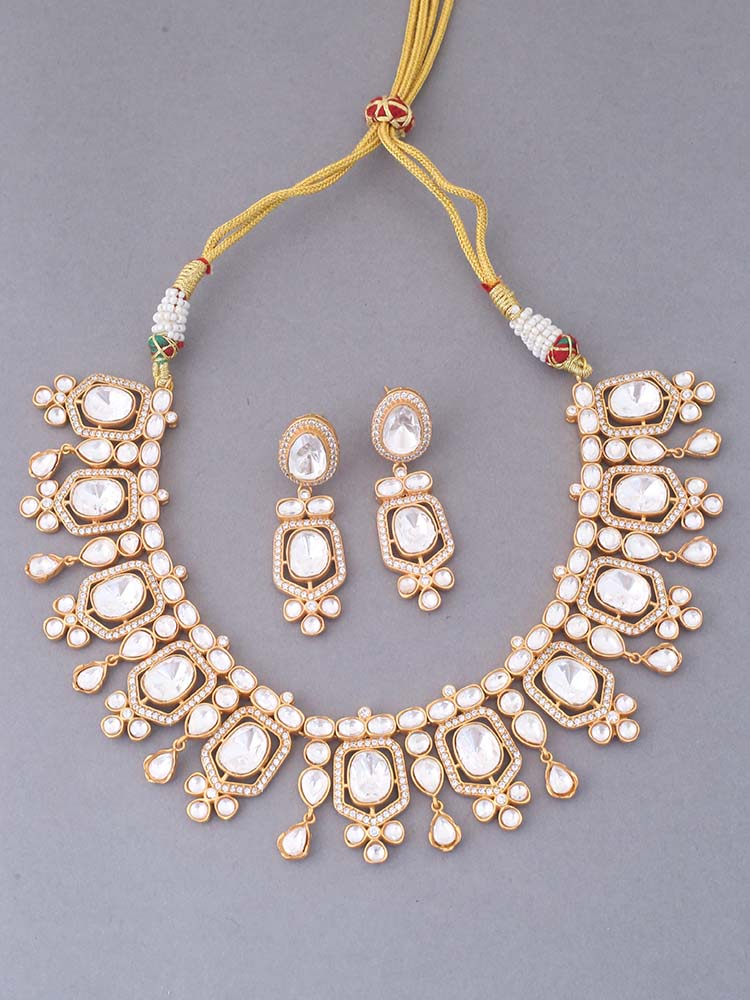 Golden Mishika Jewellery Set