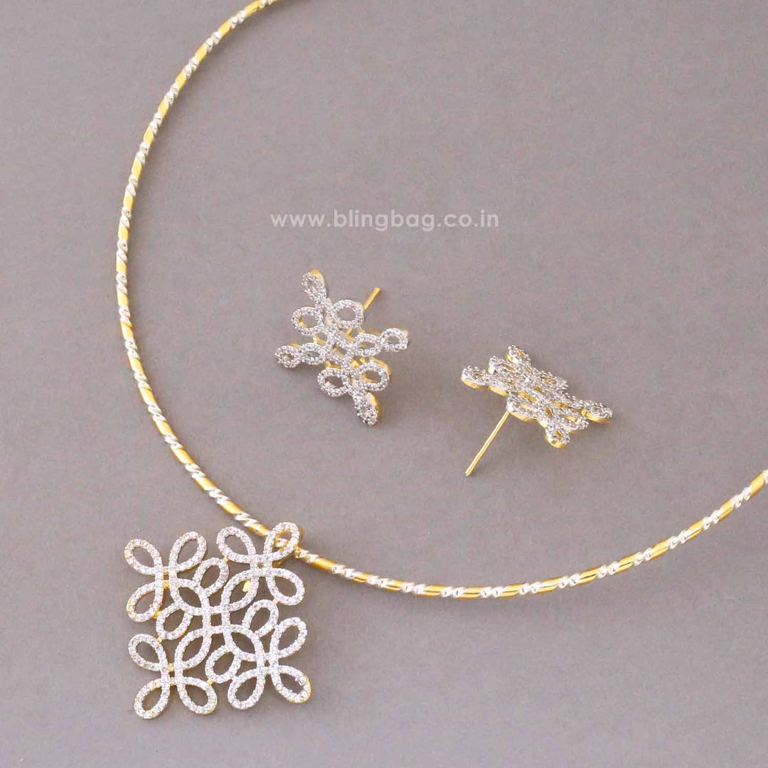 Golden Mishri Pendant Set