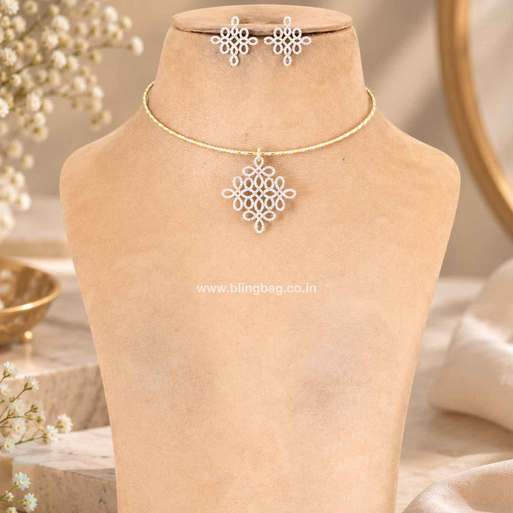 Golden Mishri Pendant Set