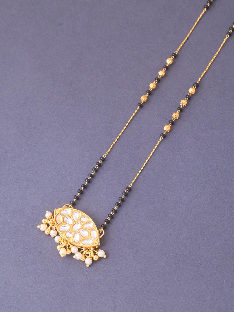 Golden Mora Mangalsutra
