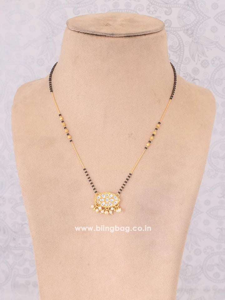 Golden Mora Mangalsutra
