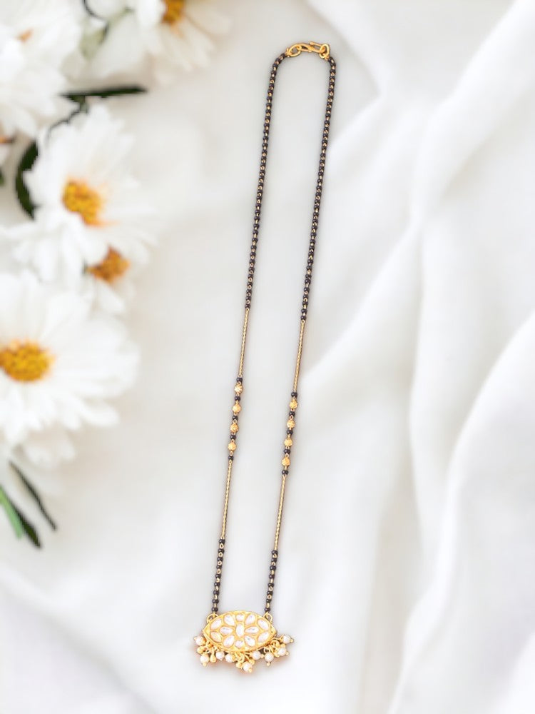 Golden Mora Mangalsutra