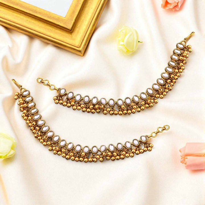 Golden Mridula Antique Ear Chain