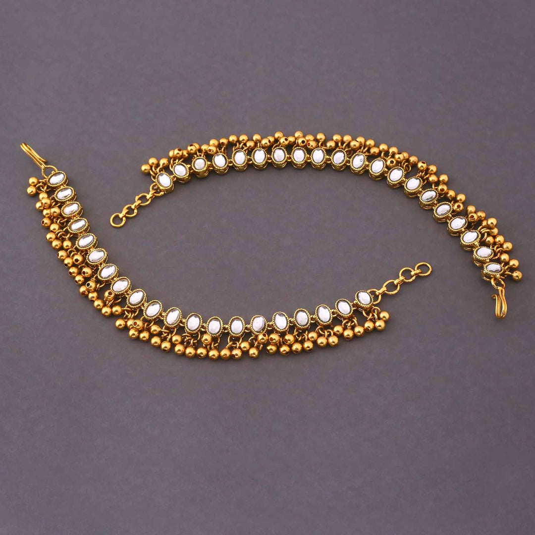 Golden Mridula Antique Ear Chain