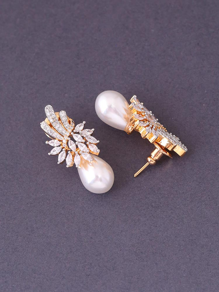 Golden Muriel Zirconia Studs