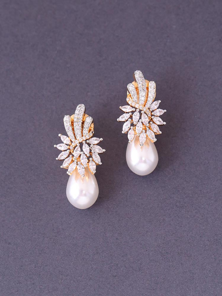 Golden Muriel Zirconia Studs