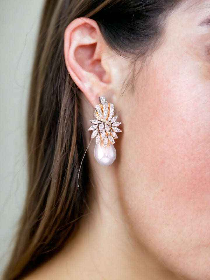 Golden Muriel Zirconia Studs